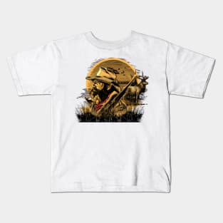 A hunter ready to hunt Kids T-Shirt